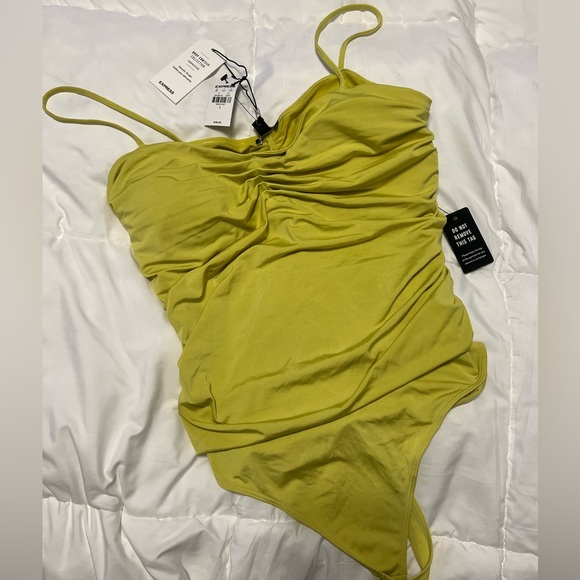 Express Body Contour Ruched Bodysuit - Picture 1 of 3